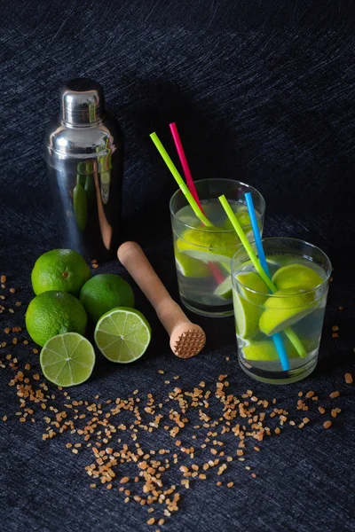 Traditionell Brasiliansk Tropisk Drink Caipirinha — Stockfoto