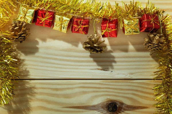 Feliz Natal Feriados Decorativos Lugar Para Texto — Fotografia de Stock