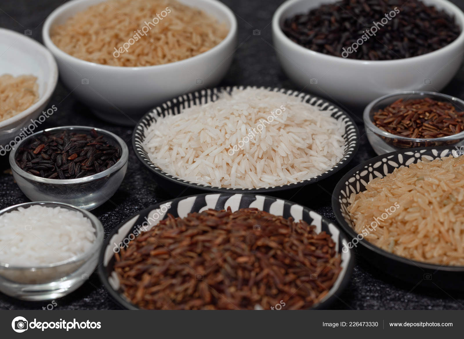 Rice Different Varieties Raw Rice Stock Photo by ©rochu_2008 226473330