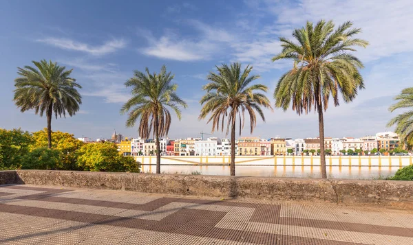 Sevilla Waterfront Utsikt Över Staden Andalusien Spanien — Stockfoto