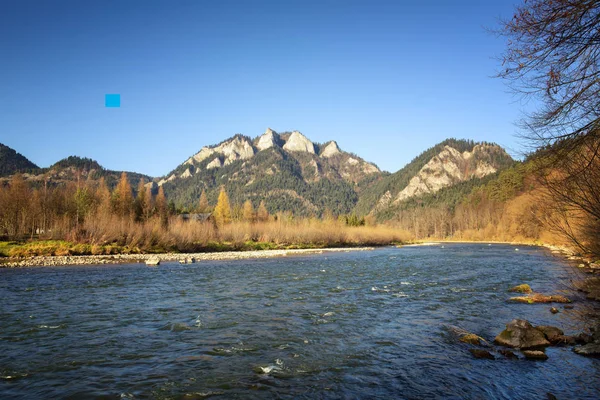 Pieniny Dağlar Batan Güneşin Sonbahar — Stok fotoğraf