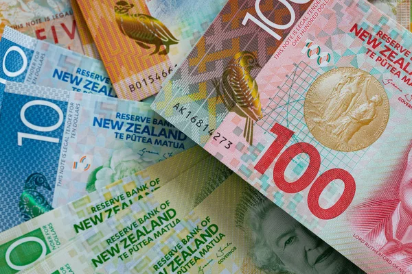 Nouvelle Zélande Monnaie Dollar Diverses Coupures — Photo