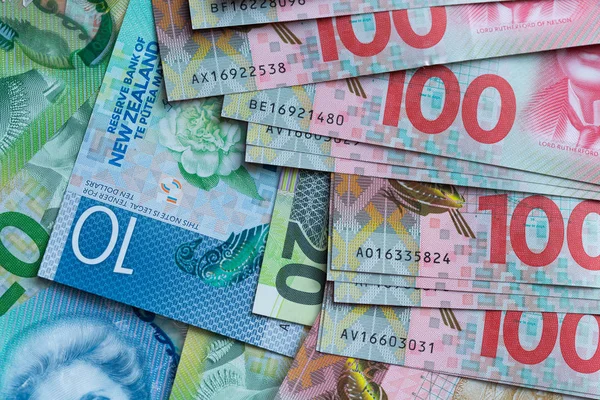 Neuseeland Dollar Verschiedene Stückelungen — Stockfoto