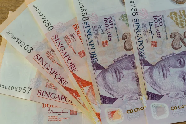 Vista Del Dinero Singapur Dólar — Foto de Stock