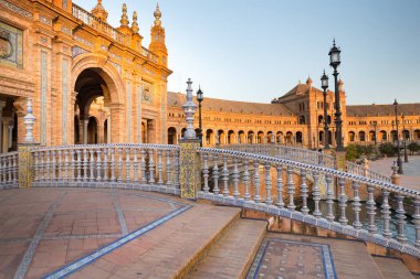 Sevilla, İspanya. İspanyol Meydanı (Espana Meydanı)