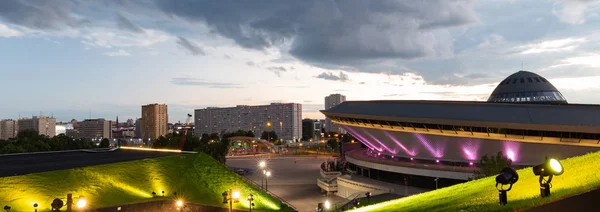 Katowice Vista Noturna Panorama Cidade — Fotografia de Stock