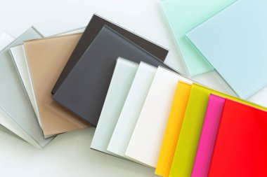 renkli cam ve cam öğeleri iç kaplama için