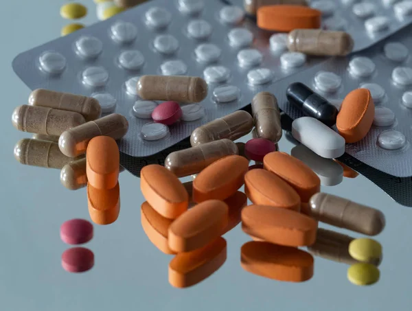 Gyógyszerek Különféle Tabletta — Stock Fotó