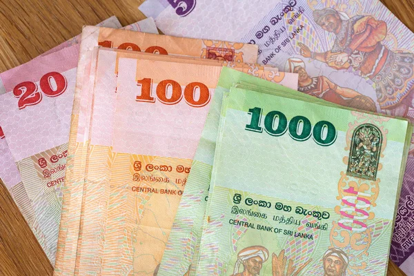 Dinero Sri Lanka Rupiah Varias Denominaciones — Foto de Stock