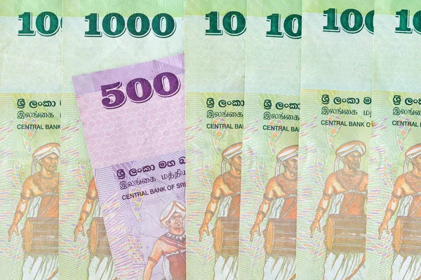 Dinheiro Sri Lanka Rupia Várias Denominações — Fotografia de Stock