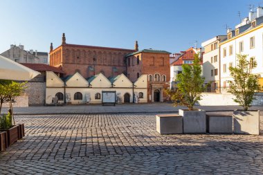 Krakow. Kazimierz ilçe eski Yahudi Mahallesi Pazar Meydanı