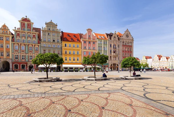 Wrocław Główny Rynek Starym Mieście — Zdjęcie stockowe