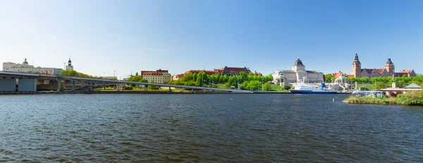 Szczecin Vista Beira Mar Parte Histórica Cidade — Fotografia de Stock