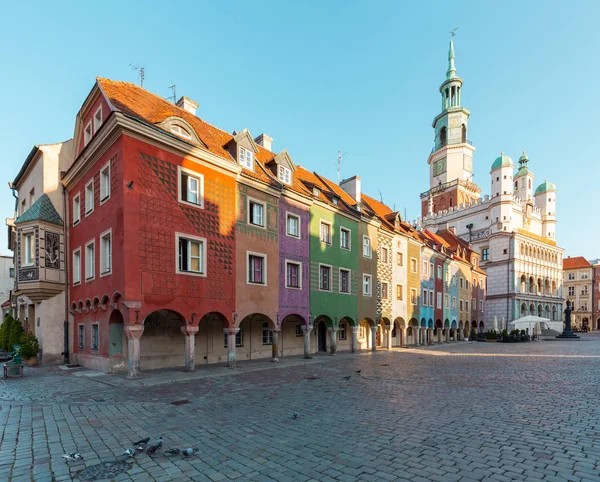 Poznan Ciudad Vieja Inmuebles Históricos Ayuntamiento — Foto de Stock