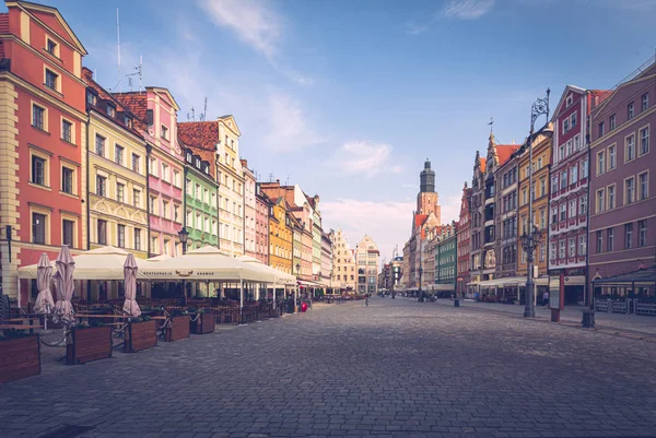 Wroclaw Polonia Principal Mercado Ciudad Vieja Junio 2019 — Foto de Stock
