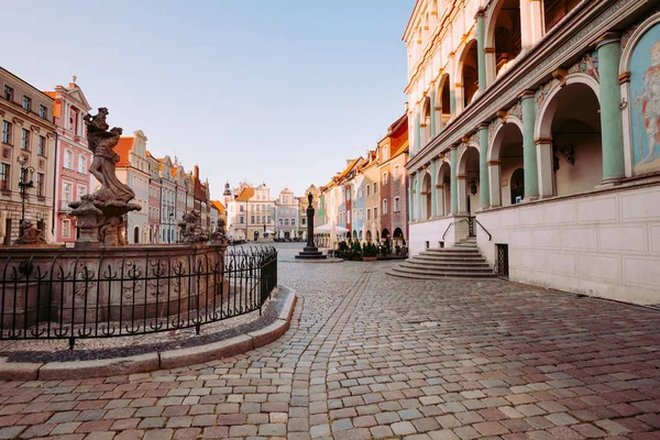 Poznan Polonia Vista Antigua Plaza — Foto de Stock