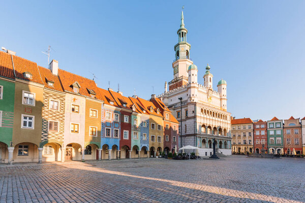 Poznan. Poland. Old Town Square on a summer day