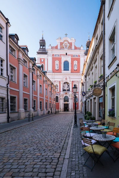 Poznan Historic Church Stanislaus Market Square Surrounded Tenements August 2019 — Stock Photo, Image