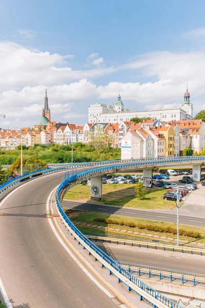 Szczecin Polónia Vista Cidade Velha Castelo Histórico Agosto 2019 — Fotografia de Stock