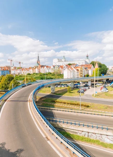 Szczecin Şehir Kalesi Tarihi Mimari Manzarası Güneşli Bir Gün — Stok fotoğraf