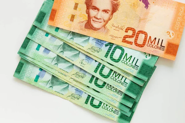 Costa Rica Geld Hohe Stückelung Papierbanknote — Stockfoto