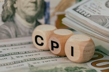 CPI sembolü, Tüketici Fiyat İndeksi. Bir enflasyon veya deflasyon ölçüsü, tüketici malları ve hizmetlerinin fiyatlarındaki değişim. İstatistiksel bir alışveriş sepeti. Amerika 'da piyasa analizi. Kapat.