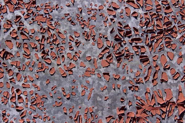 Soyut Arka Plan Dokusu Metal Bir Yüzeyüzerinde Eski Çatlak Boya — Stok fotoğraf