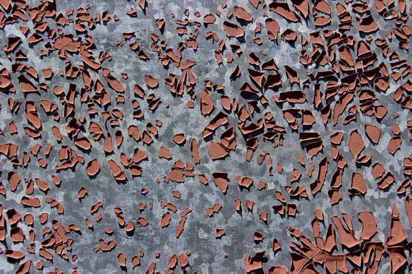 Texture Fond Abstraite Vieille Peinture Fissurée Sur Une Surface Métallique — Photo