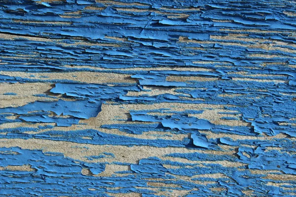 Wooden Wall Texture With Blue Painted Cracked Structure. Painted Texture Grunge Background With A Lot Of Copy Space. Colorful Abstract Painted Background. Colorful Wooden Wall Texture.