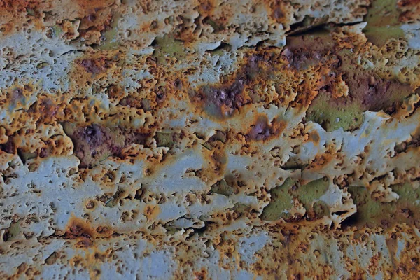 Stare Malowane Metalowe Tło Abstrakcyjne Rusted Metal Background Cracked Farba — Zdjęcie stockowe