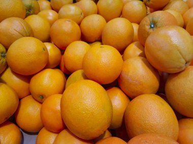 Gıda arka plan. Taze portakal arka plan. Portakal piyasada.