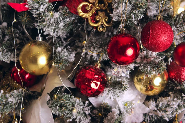 Recortado Tiro Decoraciones Navidad Año Nuevo Navidad Concepto Vacaciones Recortado — Foto de Stock