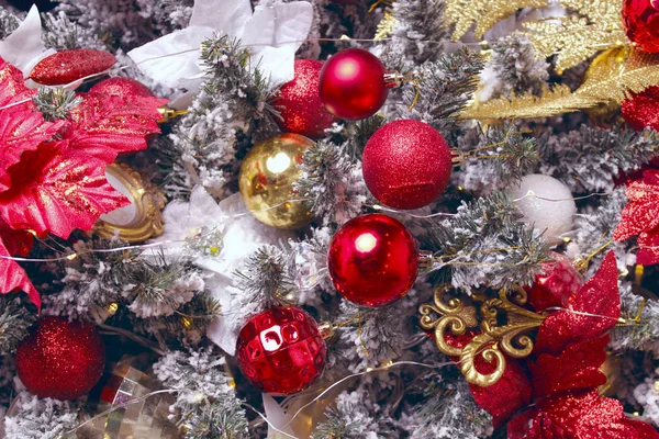 Colpo Ritagliato Decorazioni Natalizie Capodanno Natale Vacanze Concetto Colpo Ritagliato — Foto Stock