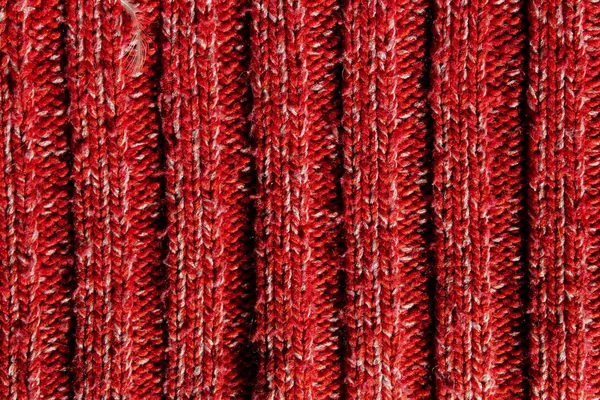 Fundo Tricô Vermelho Abstrato Knit Texture Close Fundo Tecido Vermelho — Fotografia de Stock