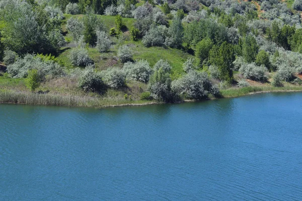 Hermosa Naturaleza Concepto Viaje Fondo Del Paisaje Lago Azul Cantera — Foto de Stock