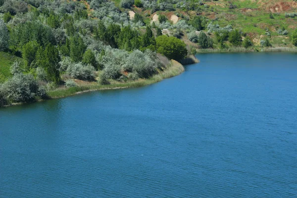 Hermosa Naturaleza Concepto Viaje Fondo Del Paisaje Lago Azul Cantera — Foto de Stock