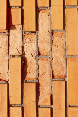 Tuğla doku arka plan. Soyut dokulu arka plan. Duvar dokusu yok edildi, kırpılmış atış.