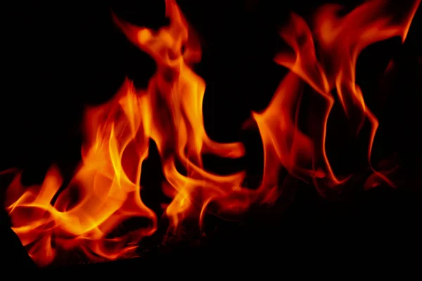 Blurred Abstract Blaze Fire Flame Texture Banner Background Fire Flames — Stock Photo, Image