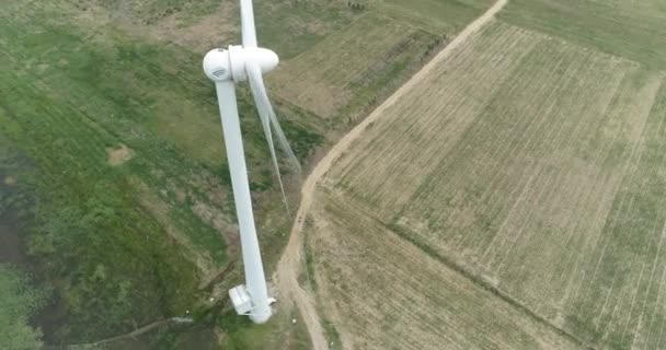 Rozvoj Alternativních Zdrojů Energie Číně Větrná Turbína Park Nachází Poblíž — Stock video