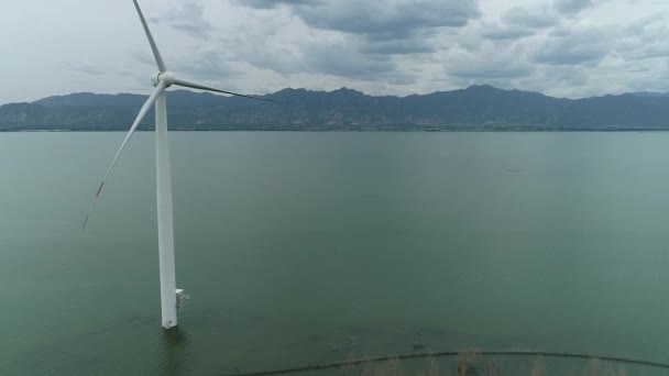 Desarrollo Energías Alternativas China Parque Eólico Encuentra Cerca Beijing — Vídeos de Stock