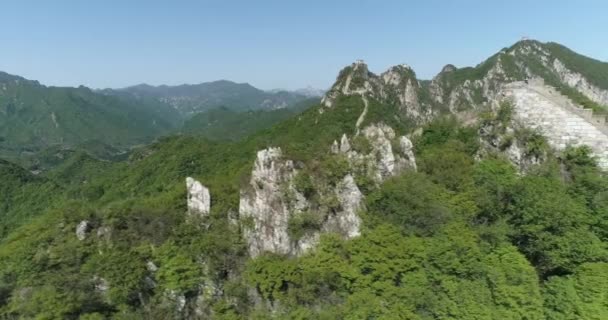 Vista Desde Aire Gran Muralla — Vídeo de stock