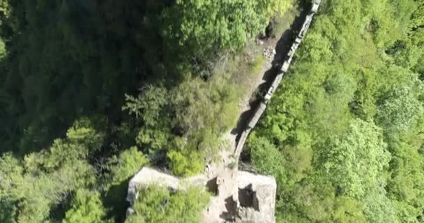 Het Uitzicht Vanuit Lucht Van Grote Muur — Stockvideo