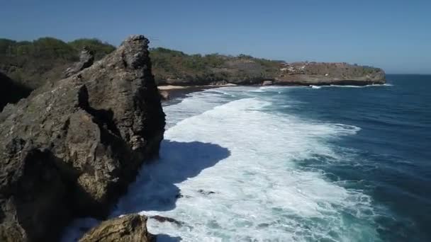 Natura Indoneziei Coasta Sud Java Filmările Avut Loc Iulie Folosit — Videoclip de stoc