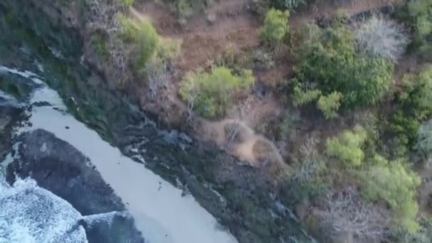 Nusa Penida Adası Nusa Penida Adasının Inanılmaz Manzara Bir Drone — Stok video