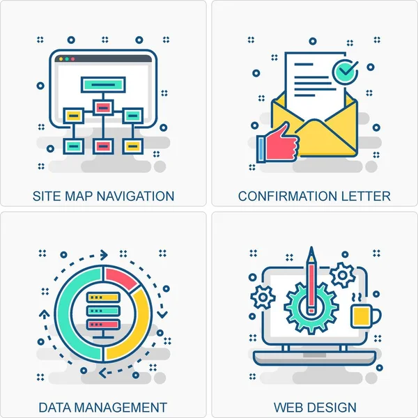 Bunlar Yüksek Kalite Simge İllüstrasyonu. Tüm İş, Finans, Terfi ve diğer farklı kavramları içeriyor. Hepsi aynı yerde..