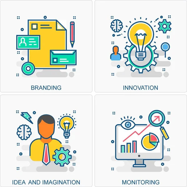 Bunlar Yüksek Kalite Simge İllüstrasyonu. Tüm İş, Finans, Terfi ve diğer farklı kavramları içeriyor. Hepsi aynı yerde..