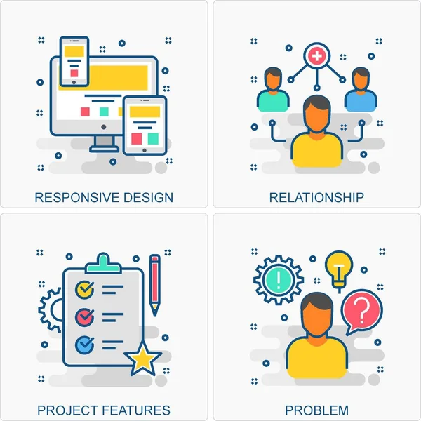 Bunlar Yüksek Kalite Simge İllüstrasyonu. Tüm İş, Finans, Terfi ve diğer farklı kavramları içeriyor. Hepsi aynı yerde..