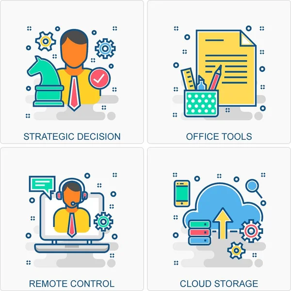 Bunlar Yüksek Kalite Simge İllüstrasyonu. Tüm İş, Finans, Terfi ve diğer farklı kavramları içeriyor. Hepsi aynı yerde..