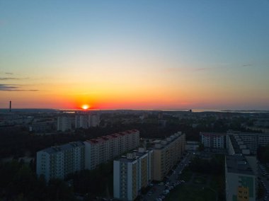 Şehir Tallinn Estonya bölgesinin Mustamjae havadan görünümü
