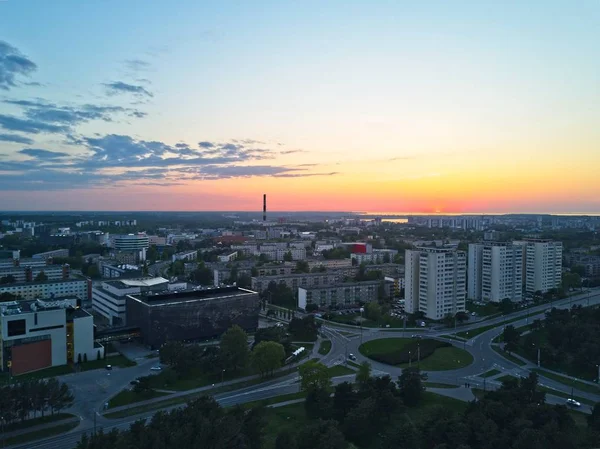 Widok Lotu Ptaka Dzielnicy Miasta Tallinn Estonia Mustamjae — Zdjęcie stockowe